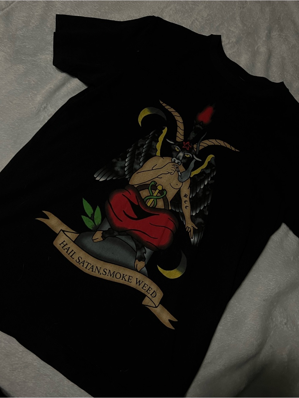 Black Craft cult t-shirt Meduim “HAIL SATAN SMOKE WE*D